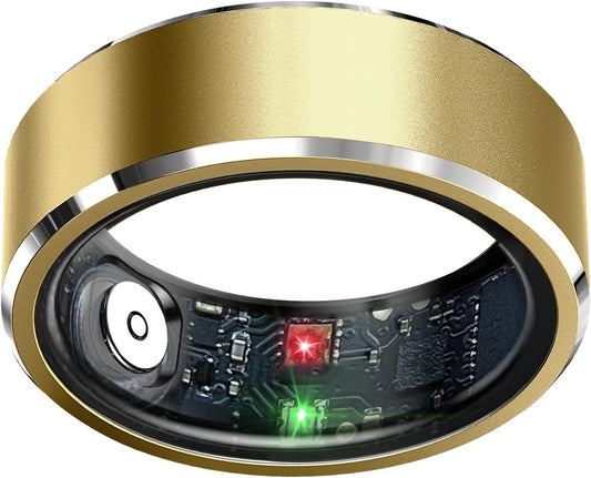 PulseRing - Anillo de Monitoreo Inteligente - Dorado Talla 12
